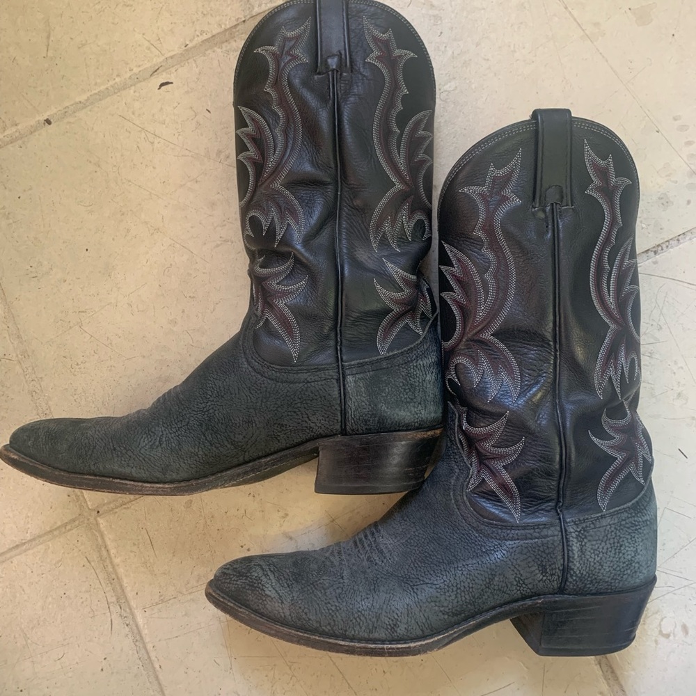 COPY - Dan Post Cowboy Boots bull shoulder mens 10 b